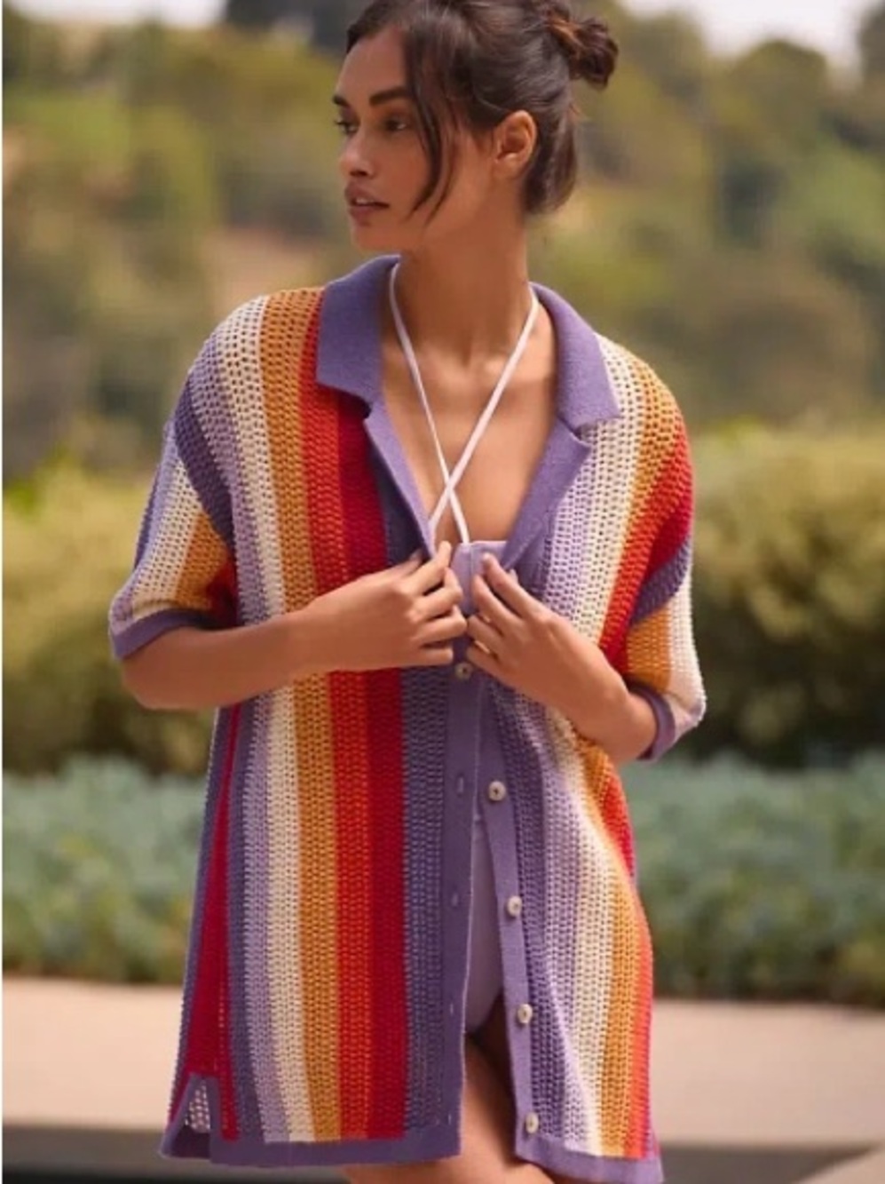 Anthropologie Knit Surf Shirt Top/Coverup, XSmall